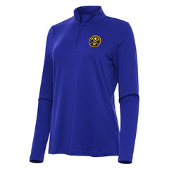 Denver Nuggets Antigua Women's Reprocess Quarter-Zip Top Blue - NBA