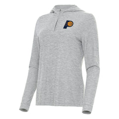 Indiana Pacers Antigua Women's Daybreak Quarter-Zip Hoodie Heather Gray - NBA