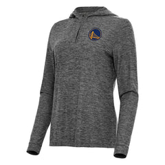 Golden State Warriors Antigua Women's Daybreak Quarter-Zip Hoodie Heather Black - NBA