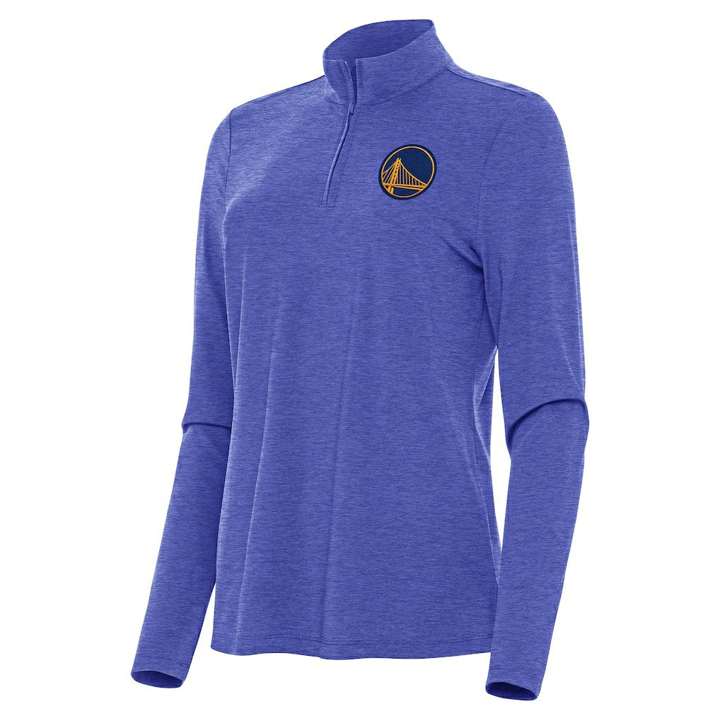 Golden State Warriors Antigua Women's Bright Quarter-Zip Top Heather Royal - NBA