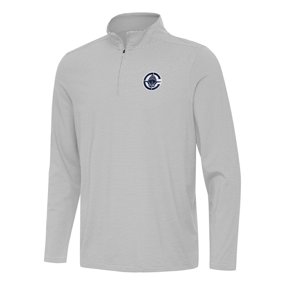 LA Clippers Antigua Twine Quarter-Zip Top Gray - NBA