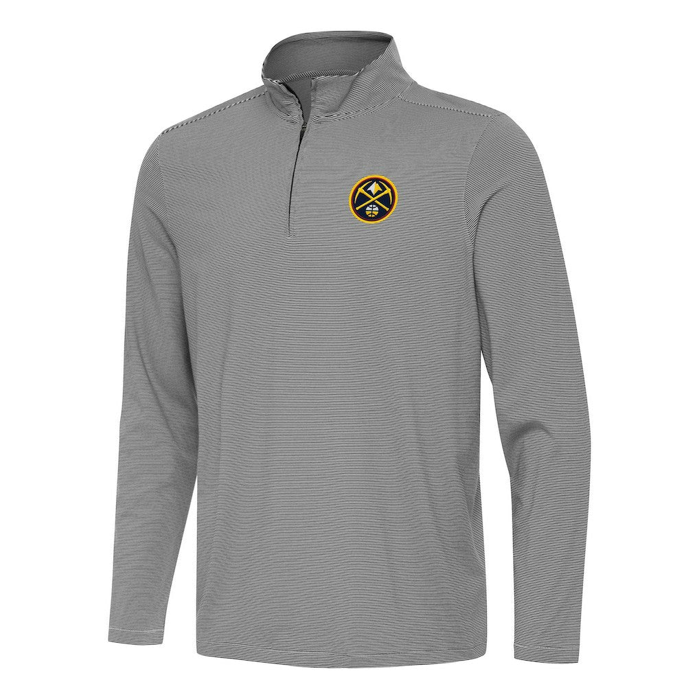 Denver Nuggets Antigua Twine Quarter-Zip Top Black - NBA