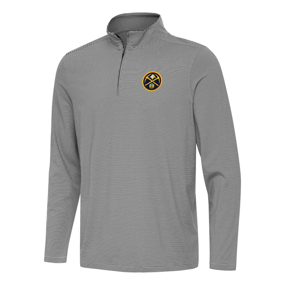 Denver Nuggets Antigua Twine Quarter-Zip Top Black - NBA