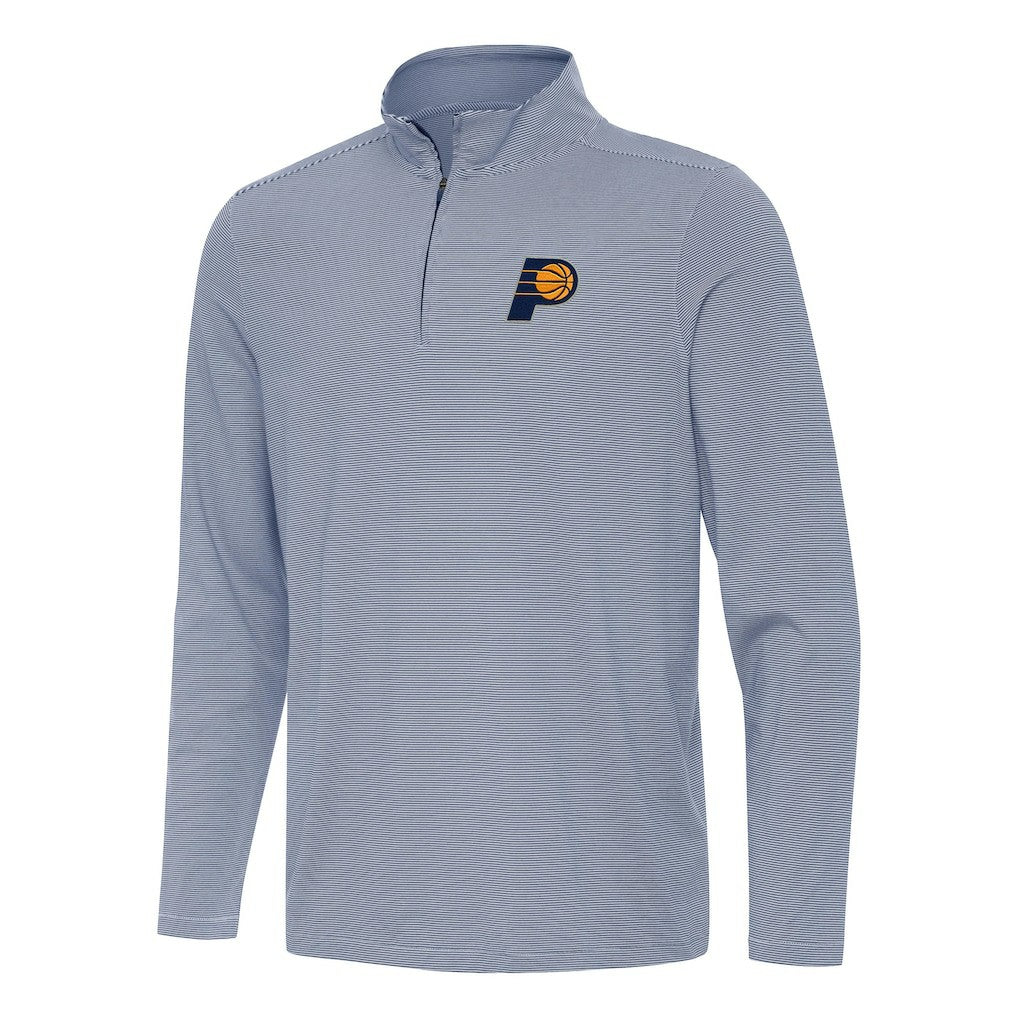 Indiana Pacers Antigua Twine Quarter-Zip Top Navy - NBA