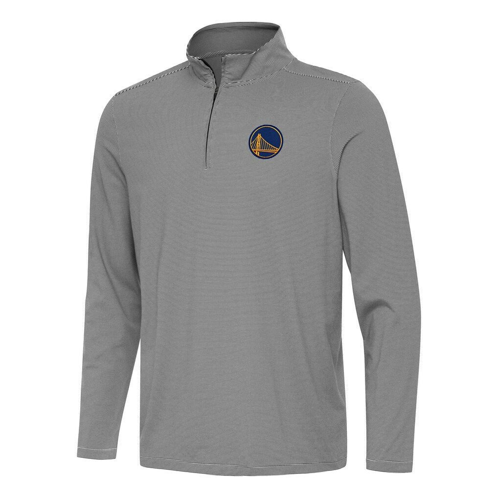 Golden State Warriors Antigua Twine Quarter-Zip Top Black - NBA