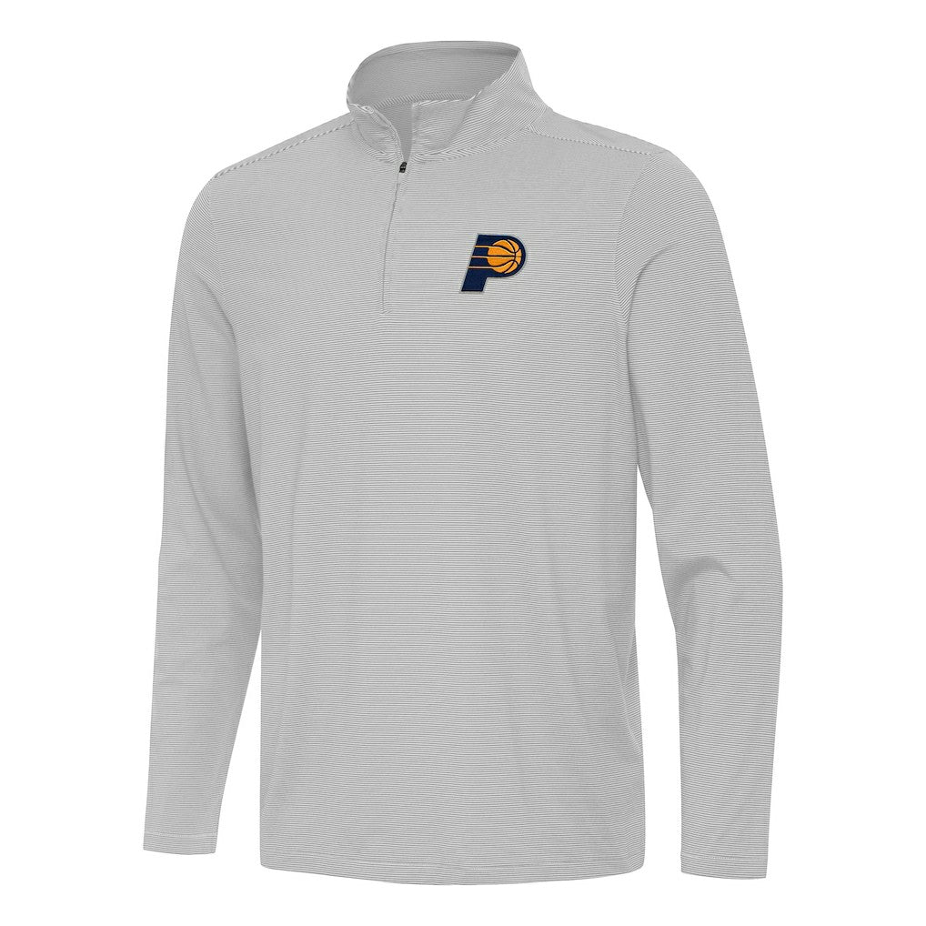 Indiana Pacers Antigua Twine Quarter-Zip Top Gray - NBA