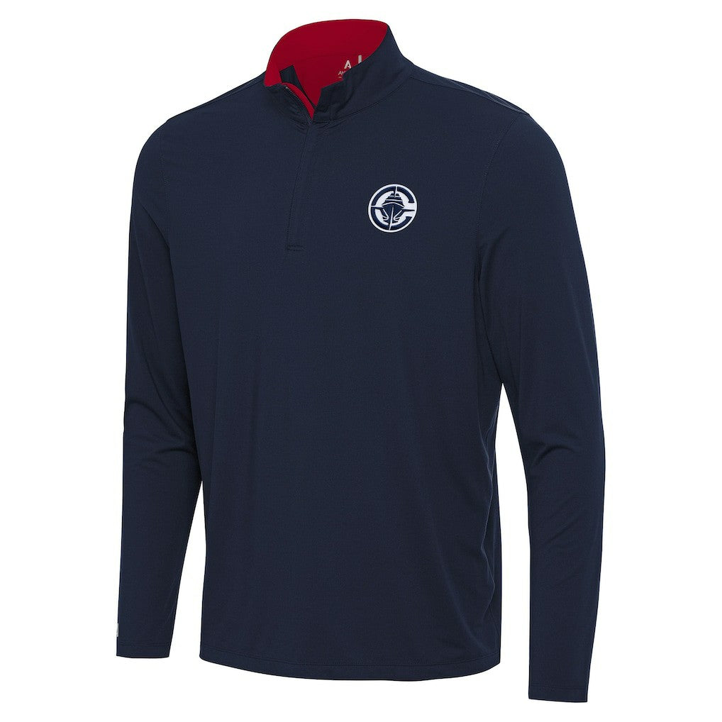 LA Clippers Antigua Content Quarter-Zip Top Navy/Red - NBA