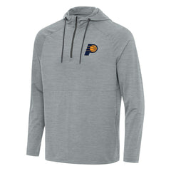 Indiana Pacers Antigua Spikes Raglan Quarter-Zip Hoodie Heather Gray - NBA