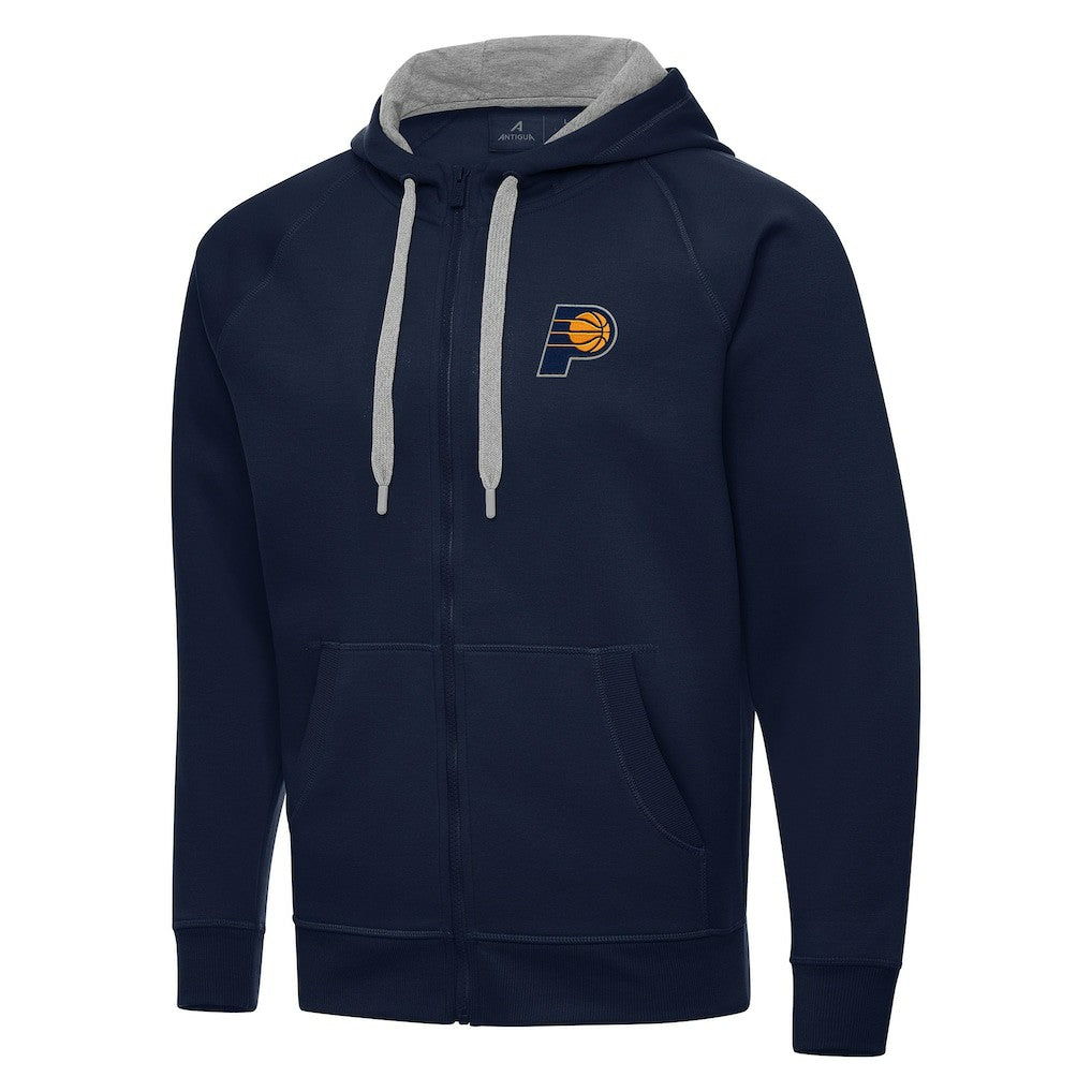 Indiana Pacers Antigua Big & Tall Victory Full-Zip Hoodie Jacket Navy - NBA