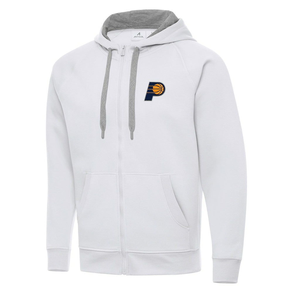 Indiana Pacers Antigua Big & Tall Victory Full-Zip Hoodie Jacket White - NBA