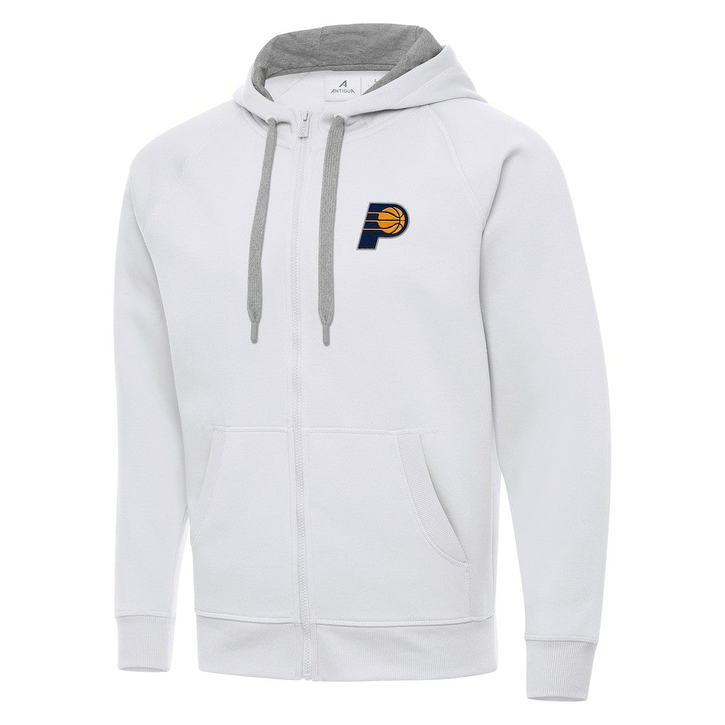 Indiana Pacers Antigua Big & Tall Victory Full-Zip Hoodie Jacket White - NBA