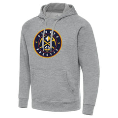 Denver Nuggets Antigua Big & Tall Victory Raglan Pullover Hoodie Heather Gray - NBA