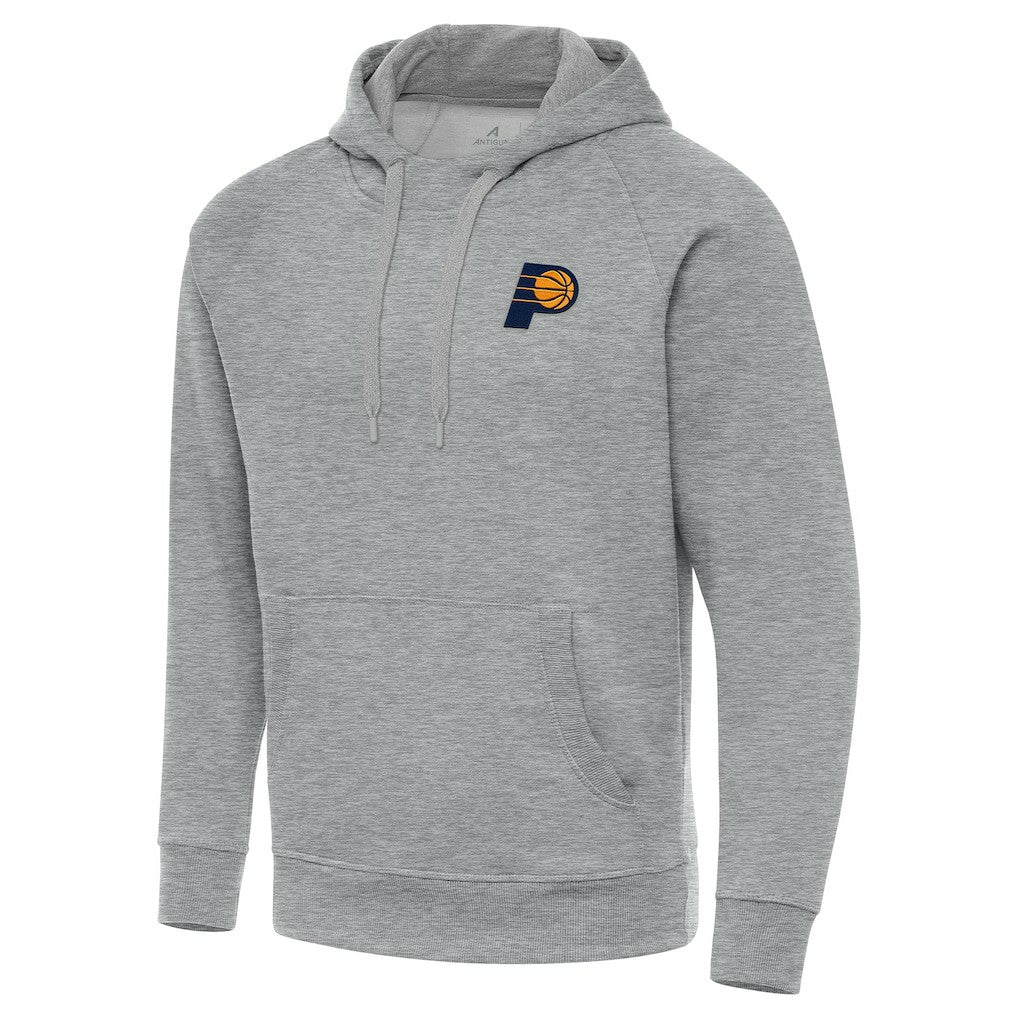 Indiana Pacers Antigua Big & Tall Victory Raglan Pullover Hoodie Heather Gray - NBA