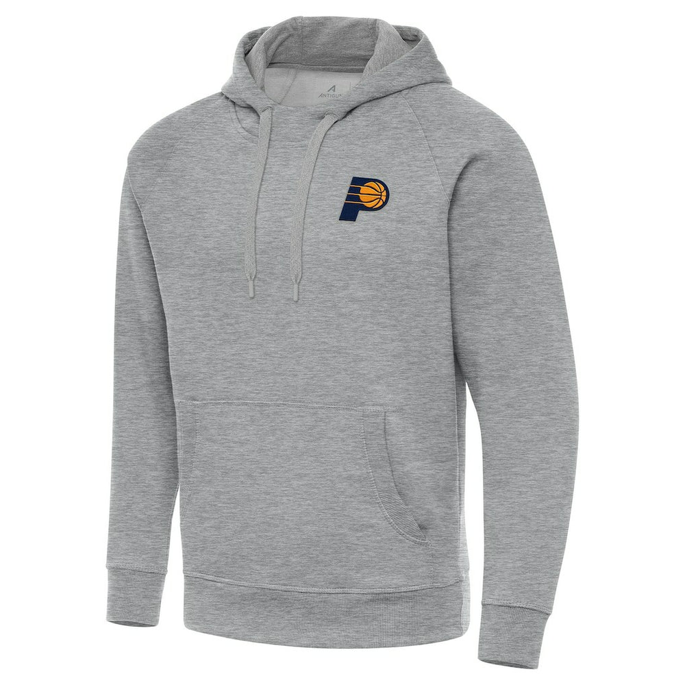 Indiana Pacers Antigua Big & Tall Victory Raglan Pullover Hoodie Heather Gray - NBA