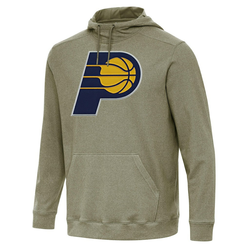 Indiana Pacers Antigua Cloud Pullover Hoodie Heather Olive - NBA