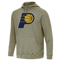 Indiana Pacers Antigua Cloud Pullover Hoodie Heather Olive - NBA