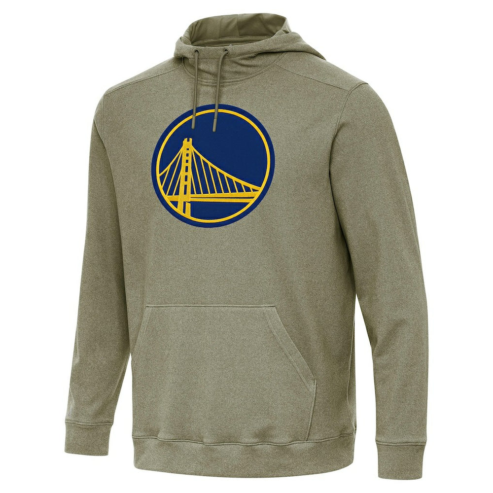 Golden State Warriors Antigua Cloud Pullover Hoodie Heather Olive - NBA