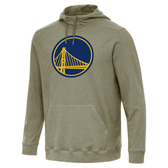 Golden State Warriors Antigua Cloud Pullover Hoodie Heather Olive - NBA