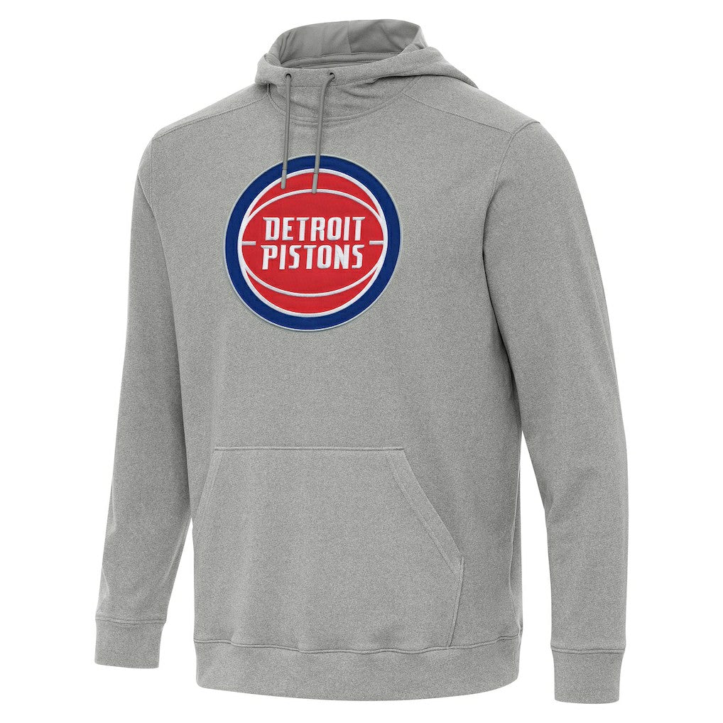 Detroit Pistons Antigua Cloud Pullover Hoodie Heather Gray - NBA