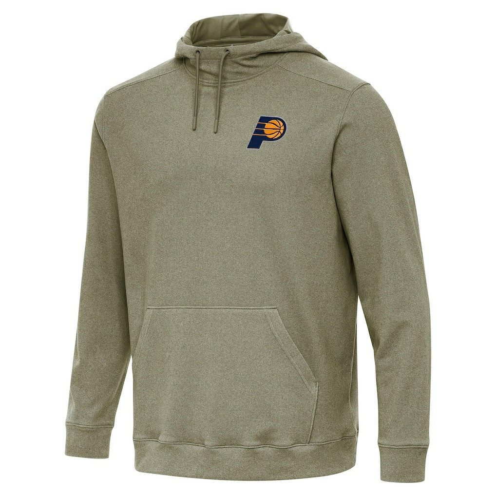 Indiana Pacers Antigua Cloud Pullover Hoodie Heather Olive - NBA