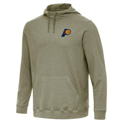 Indiana Pacers Antigua Cloud Pullover Hoodie Heather Olive - NBA