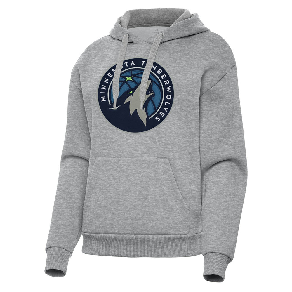 Minnesota Timberwolves Antigua Women's Victory Pullover Hoodie Heather Gray - NBA