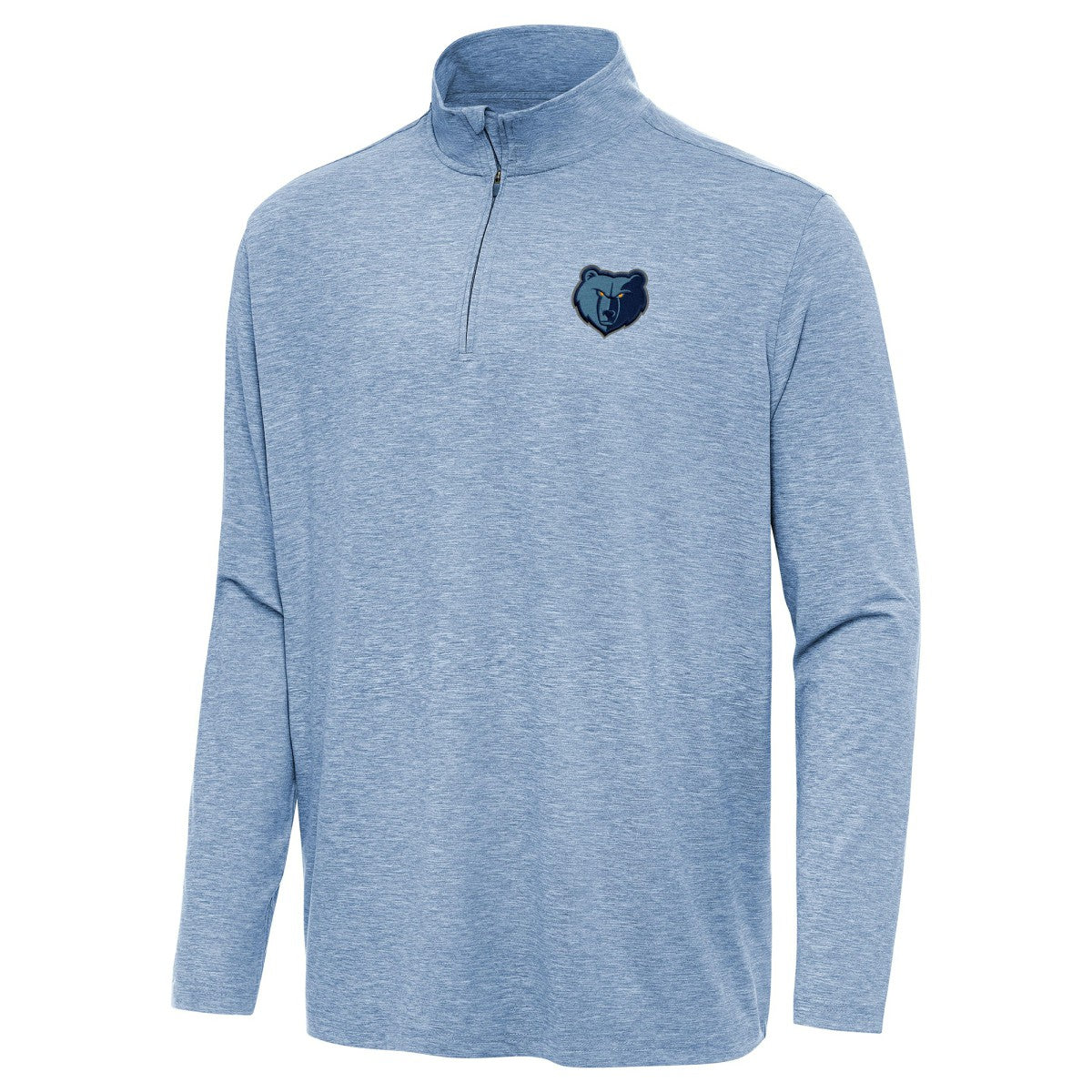 Memphis Grizzlies Antigua Hunk Quarter-Zip Top Heather Aqua - NBA