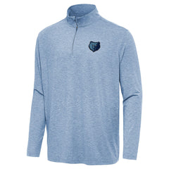 Memphis Grizzlies Antigua Hunk Quarter-Zip Top Heather Aqua - NBA