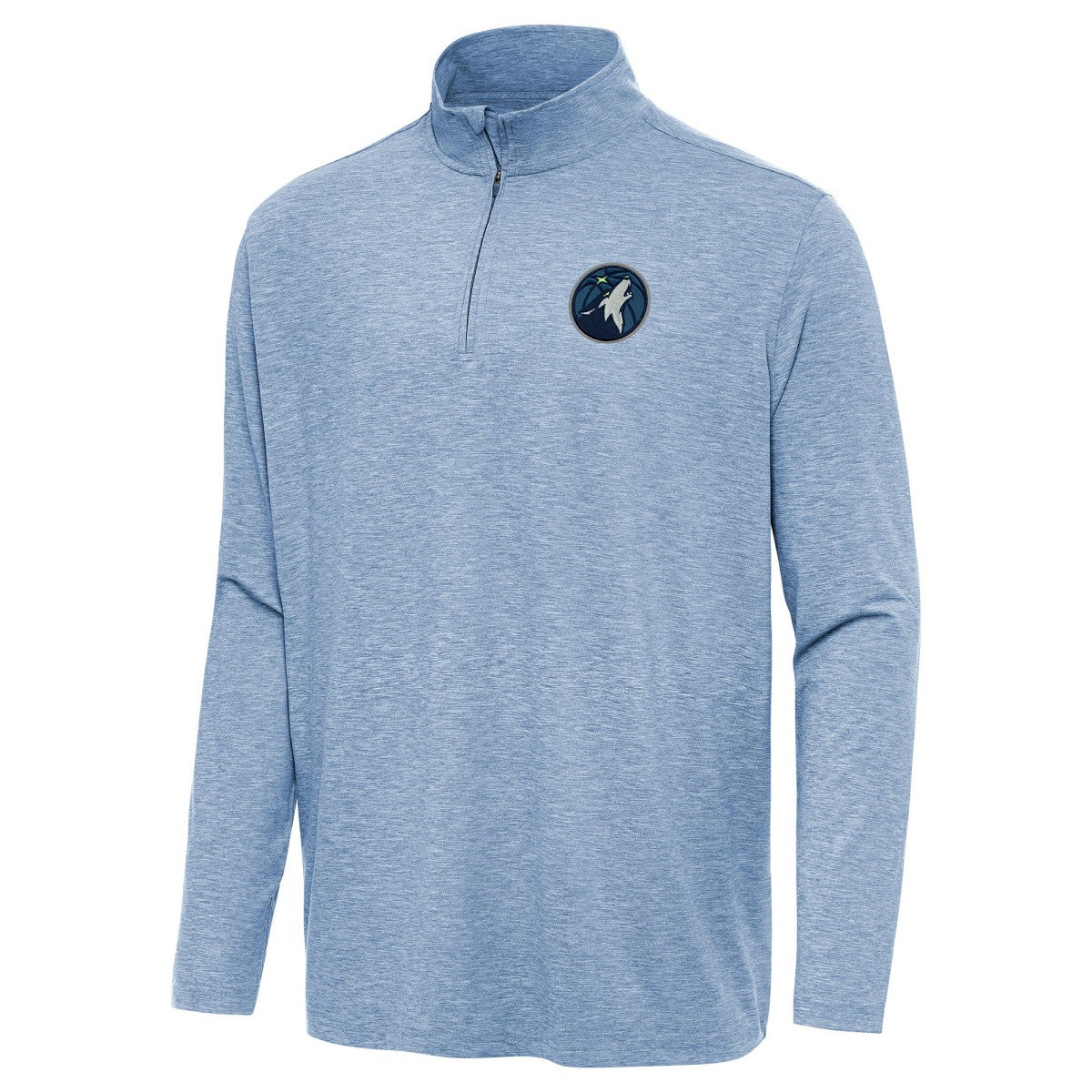 Minnesota Timberwolves Antigua Hunk Quarter-Zip Top Heather Blue - NBA