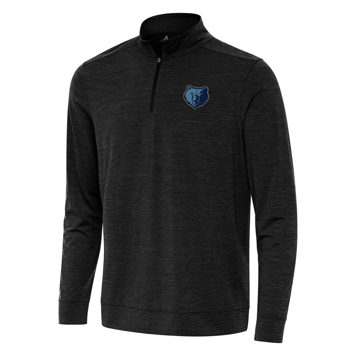 Memphis Grizzlies Antigua Bright Quarter-Zip Top Heather Black - NBA