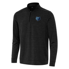 Memphis Grizzlies Antigua Bright Quarter-Zip Top Heather Black - NBA