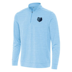 Memphis Grizzlies Antigua Bright Quarter-Zip Top Light Blue - NBA