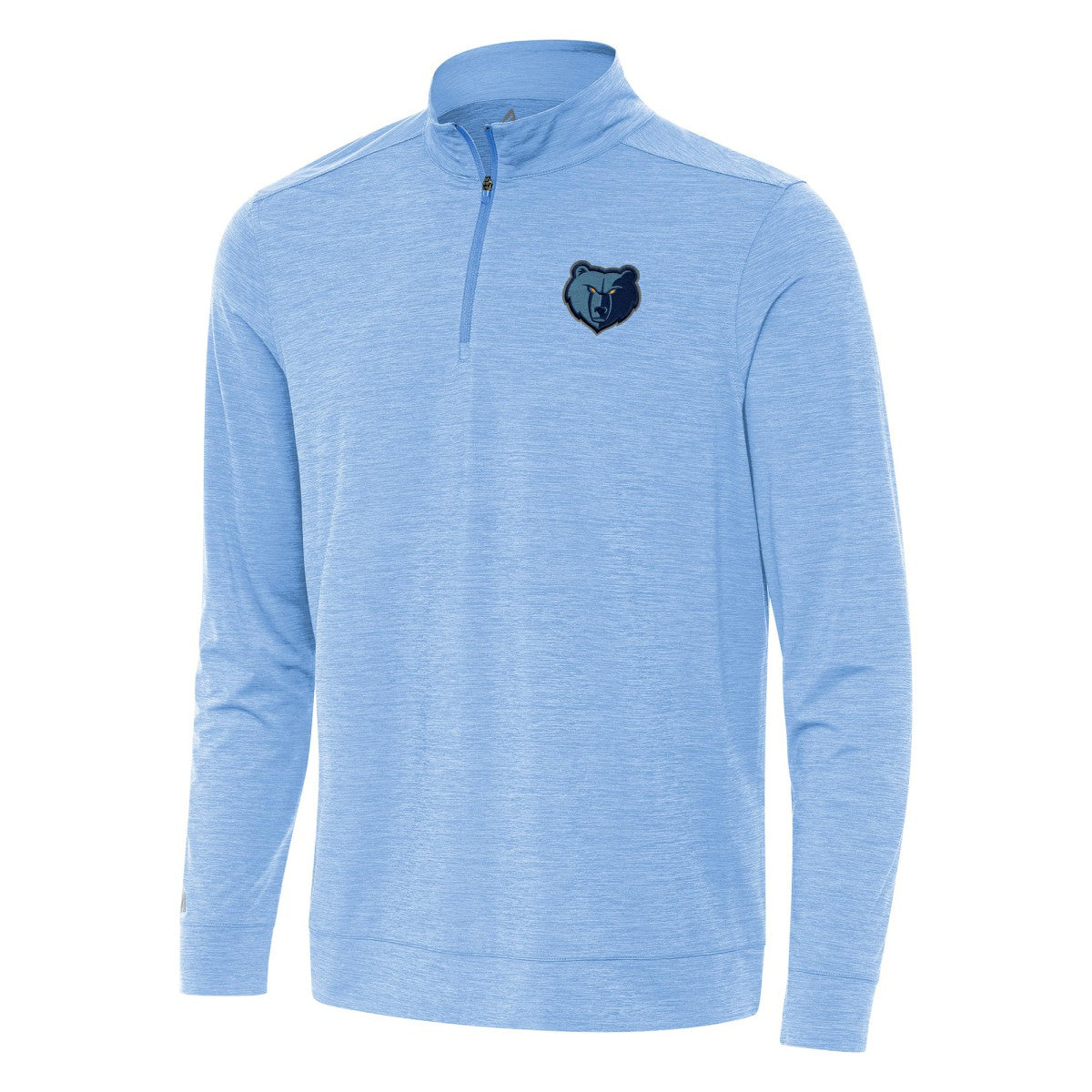 Memphis Grizzlies Antigua Bright Quarter-Zip Top Heather Powder Blue - NBA