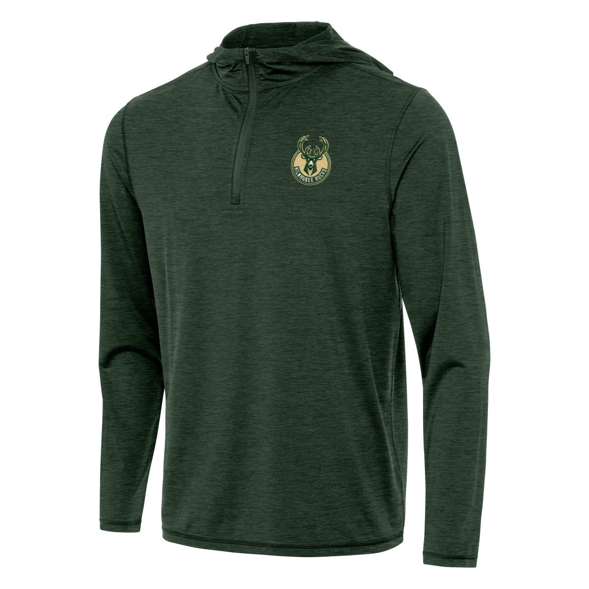 Milwaukee Bucks Antigua Tidy Quarter-Zip Hoodie Hunter Green - NBA