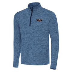 New Orleans Pelicans Antigua Cause Quarter-Zip Top Heather Navy - NBA