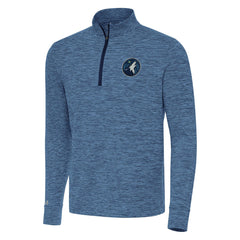 Minnesota Timberwolves Antigua Cause Quarter-Zip Top Heather Navy - NBA