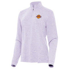 Los Angeles Lakers Antigua Women's Mentor Quarter-Zip Mock Long Sleeve Top Lavender - NBA