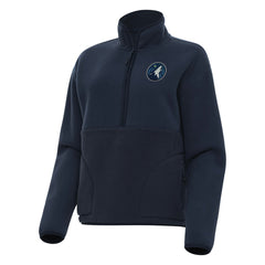 Minnesota Timberwolves Antigua Women's Figure Half-Zip Pullover Sweatshirt Navy - NBA