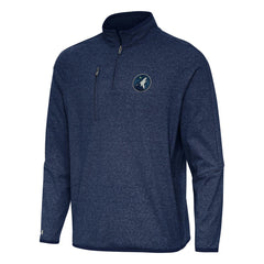 Minnesota Timberwolves Antigua Certain Quarter-Zip Tri-Blend Sweatshirt Heather Navy - NBA