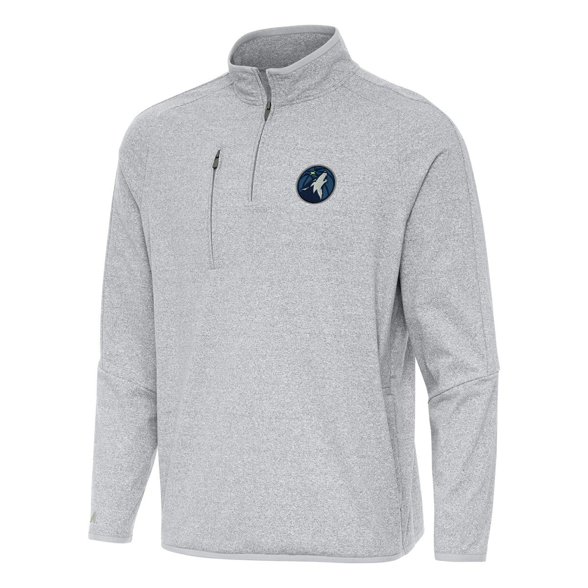 Minnesota Timberwolves Antigua Certain Quarter-Zip Tri-Blend Sweatshirt Heather Gray - NBA