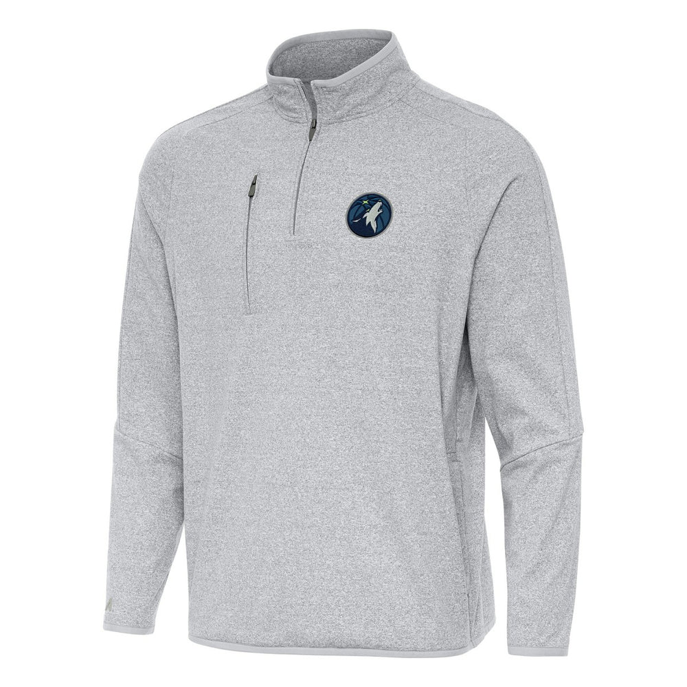 Minnesota Timberwolves Antigua Certain Quarter-Zip Tri-Blend Sweatshirt Heather Gray - NBA