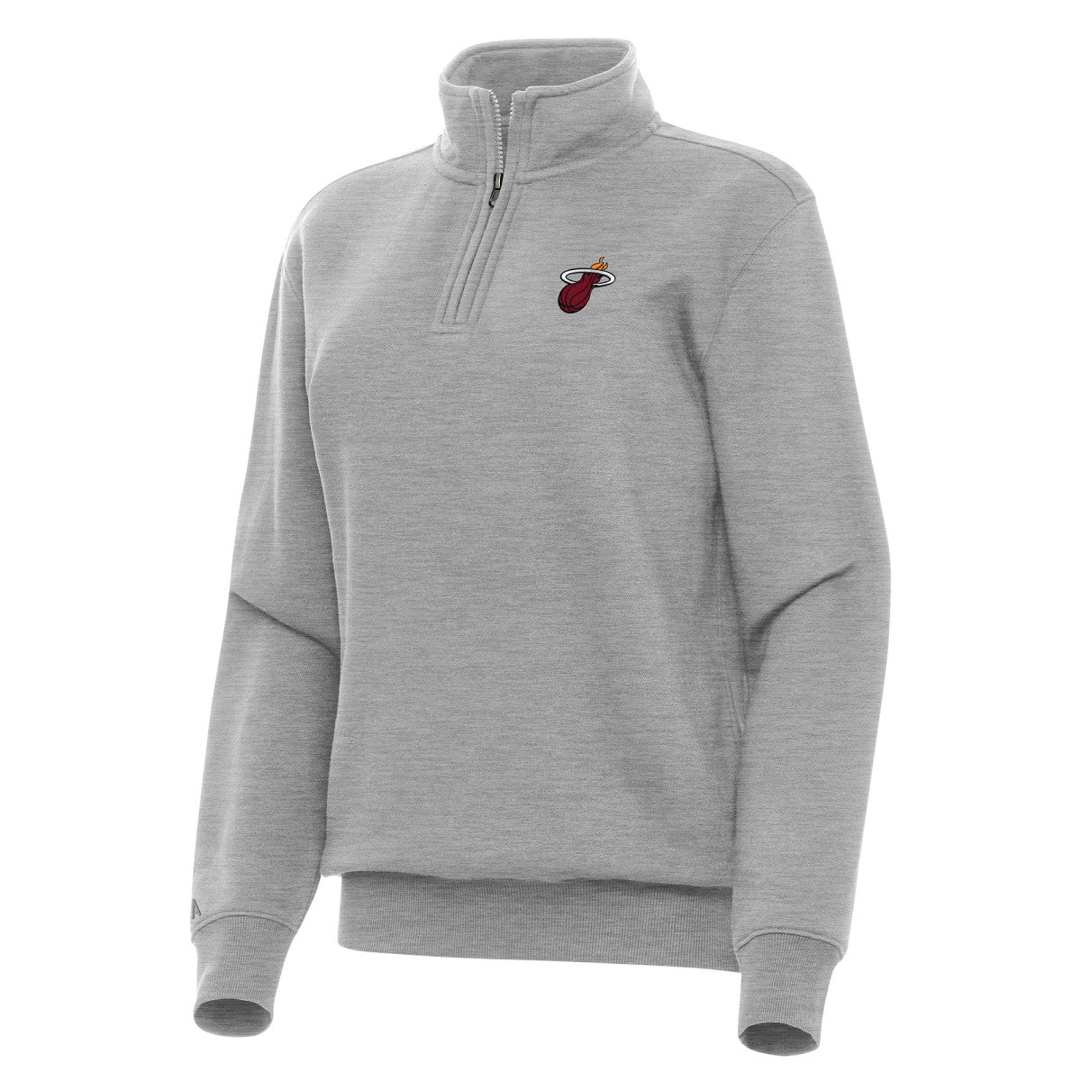 Miami Heat Antigua Women's Victory Quarter-Zip Sweatshirt Heather Gray - NBA