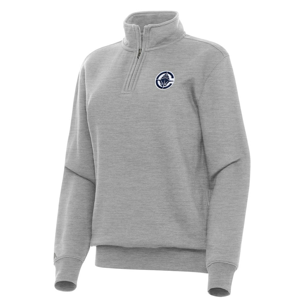 LA Clippers Antigua Women's Victory Quarter-Zip Sweatshirt Heather Gray - NBA