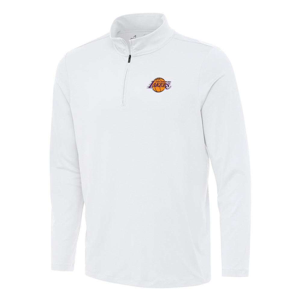 Los Angeles Lakers Antigua Reprocess Quarter-Zip Top White - NBA