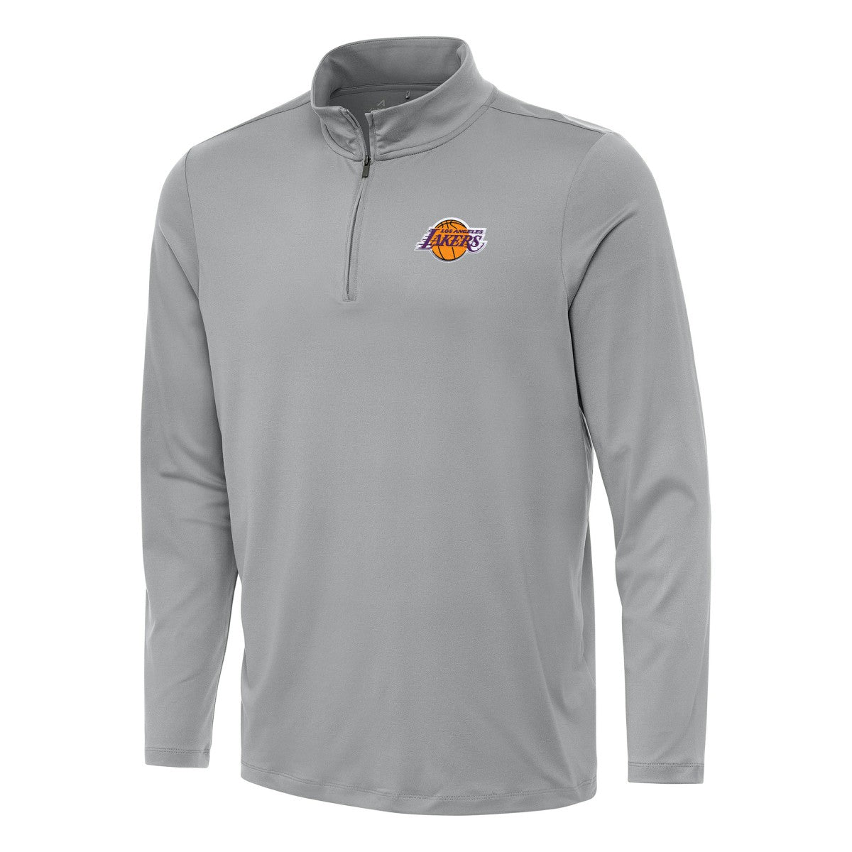 Los Angeles Lakers Antigua Reprocess Quarter-Zip Top Gray - NBA
