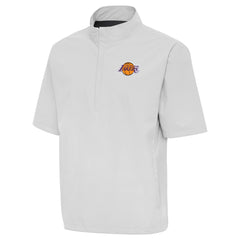 Los Angeles Lakers Antigua Brisk Quarter-Zip Windbreaker Heather Gray - NBA