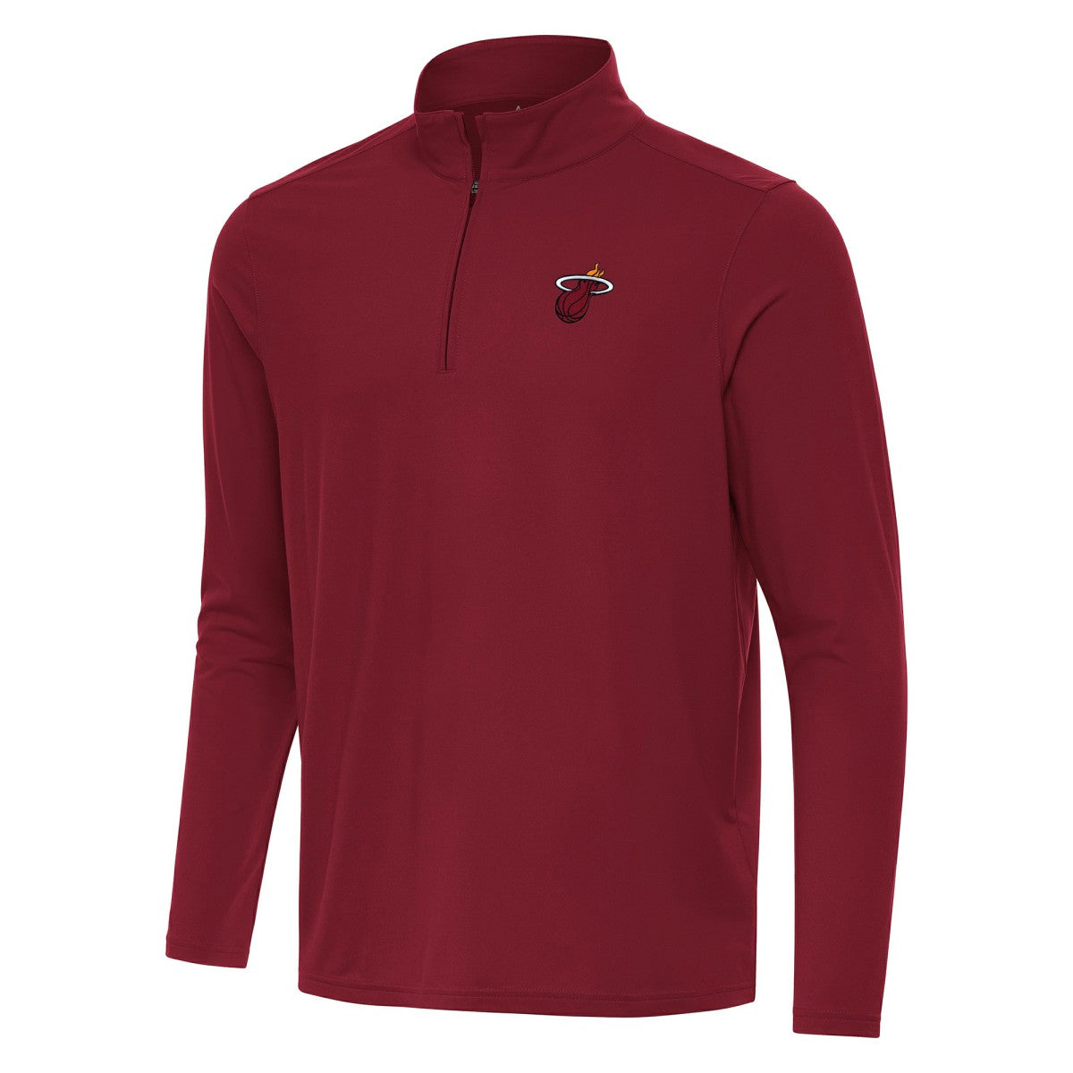 Miami Heat Antigua Intent Quarter-Zip Top Cardinal - NBA