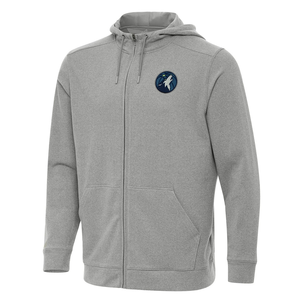 Minnesota Timberwolves Antigua Effortless Full-Zip Hoodie Jacket Heather Gray - NBA