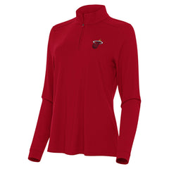 Miami Heat Antigua Women's Intent Quarter-Zip Top Red - NBA