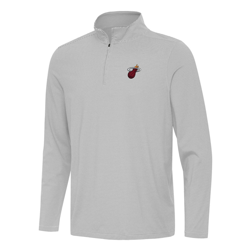 Miami Heat Antigua Twine Quarter-Zip Top Gray - NBA
